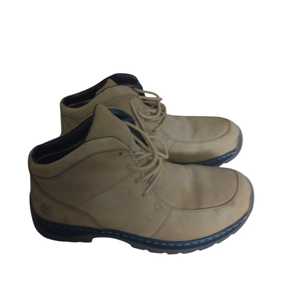 TIMBERLAND MEN'S SIZE 7 BEIGE ANKLE CHUKKA HIKING BOOTS/SHOES CLASSIC OUTDOOR